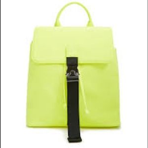 Neon Green Drawstring Mini Backpack